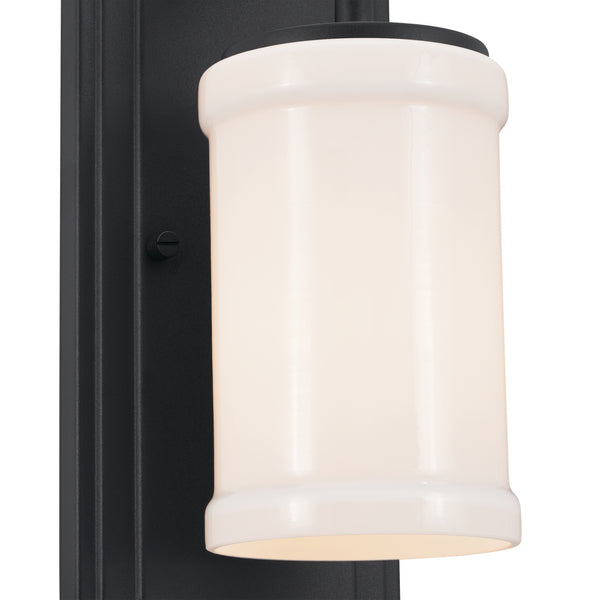 One Light Wall Sconce from the Vetivene Collection in Textured Black Finish by Kichler
