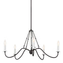 Five Light Chandelier from the Freesia Collection in Anvil Iron Finish by Kichler