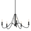 Five Light Chandelier from the Freesia Collection in Textured Black Finish by Kichler