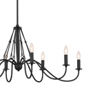 Eight Light Chandelier from the Freesia Collection in Textured Black Finish by Kichler