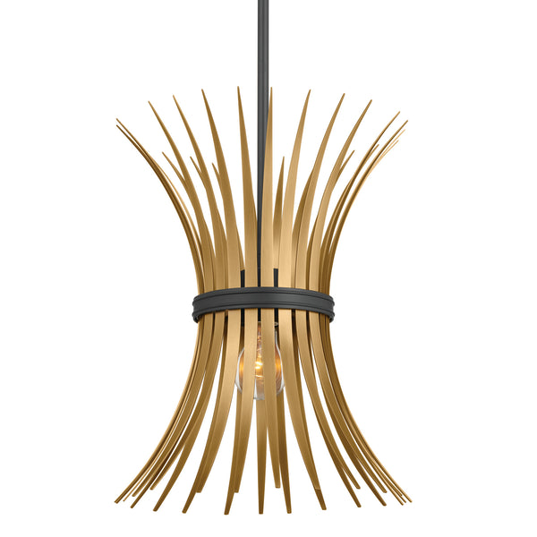 One Light Pendant from the Baile Collection in Black Finish by Kichler