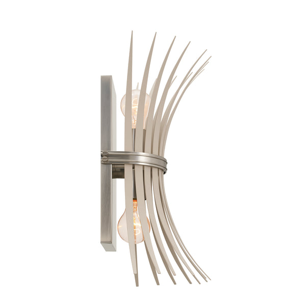 Two Light Wall Sconce from the Baile Collection in Brushed Nickel Finish by Kichler