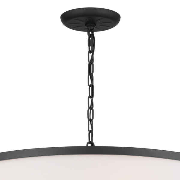 Six Light Chandelier from the Heddle Collection in Textured Black Finish by Kichler