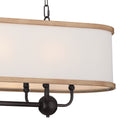 Eight Light Linear Chandelier from the Heddle Collection in Anvil Iron Finish by Kichler