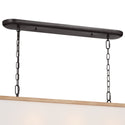 Eight Light Linear Chandelier from the Heddle Collection in Anvil Iron Finish by Kichler