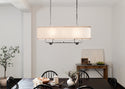 Eight Light Linear Chandelier from the Heddle Collection in Anvil Iron Finish by Kichler