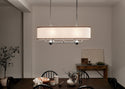 Eight Light Linear Chandelier from the Heddle Collection in Anvil Iron Finish by Kichler
