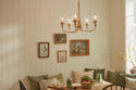 Five Light Chandelier from the Melis Collection in Warm Maple Wood Finish by Kichler