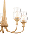 Five Light Chandelier from the Melis Collection in Warm Maple Wood Finish by Kichler