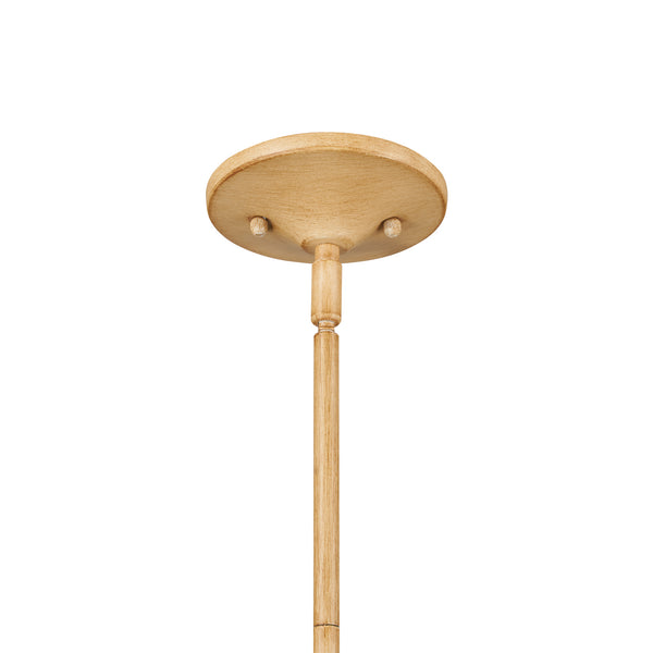 Five Light Chandelier from the Melis Collection in Warm Maple Wood Finish by Kichler
