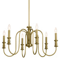 Six Light Chandelier from the Karthe Collection in Natural Brass Finish by Kichler