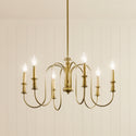 Six Light Chandelier from the Karthe Collection in Natural Brass Finish by Kichler