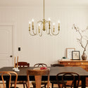 Six Light Chandelier from the Karthe Collection in Natural Brass Finish by Kichler