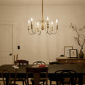 Six Light Chandelier from the Karthe Collection in Natural Brass Finish by Kichler