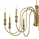 Nine Light Chandelier from the Karthe Collection in Natural Brass Finish by Kichler