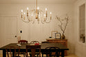 Nine Light Chandelier from the Karthe Collection in Natural Brass Finish by Kichler