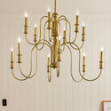 12 Light Chandelier from the Karthe Collection in Natural Brass Finish by Kichler