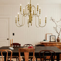 12 Light Chandelier from the Karthe Collection in Natural Brass Finish by Kichler