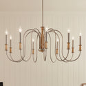 Nine Light Chandelier from the Karthe Collection in Brushed Nickel Finish by Kichler
