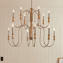 12 Light Chandelier from the Karthe Collection in Brushed Nickel Finish by Kichler