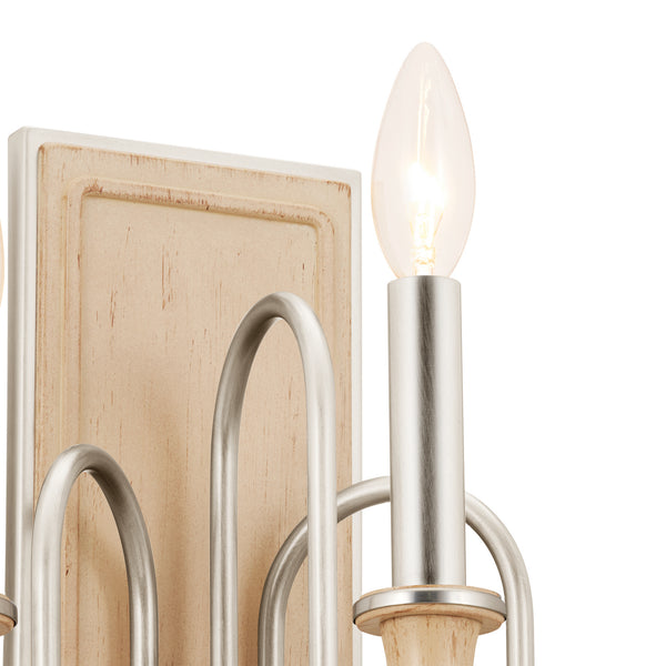 Three Light Wall Sconce from the Karthe Collection in Brushed Nickel Finish by Kichler