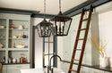 Two Light Pendant from the Dame Collection in Textured Black Finish by Kichler
