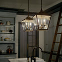 Two Light Pendant from the Dame Collection in Character Bronze Finish by Kichler
