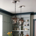 Two Light Pendant from the Dame Collection in Anvil Iron Finish by Kichler