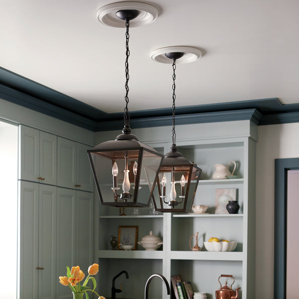 Two Light Pendant from the Dame Collection in Anvil Iron Finish by Kichler