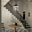 Four Light Foyer Pendant from the Dame Collection in Textured Black Finish by Kichler