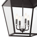 Four Light Foyer Pendant from the Dame Collection in Anvil Iron Finish by Kichler