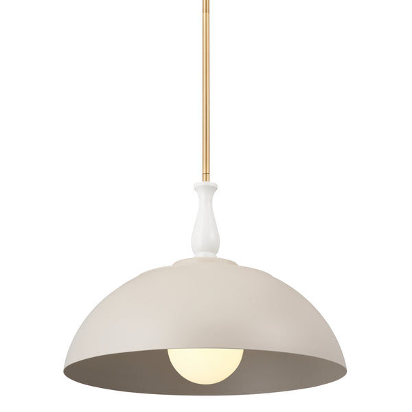 One Light Pendant from the Fira Collection in Greige Finish by Kichler
