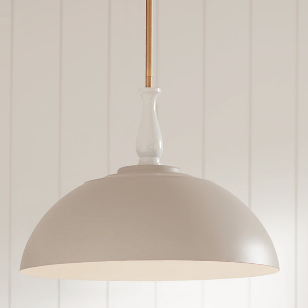 One Light Pendant from the Fira Collection in Greige Finish by Kichler