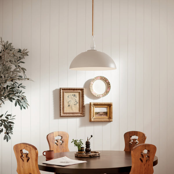 One Light Pendant from the Fira Collection in Greige Finish by Kichler