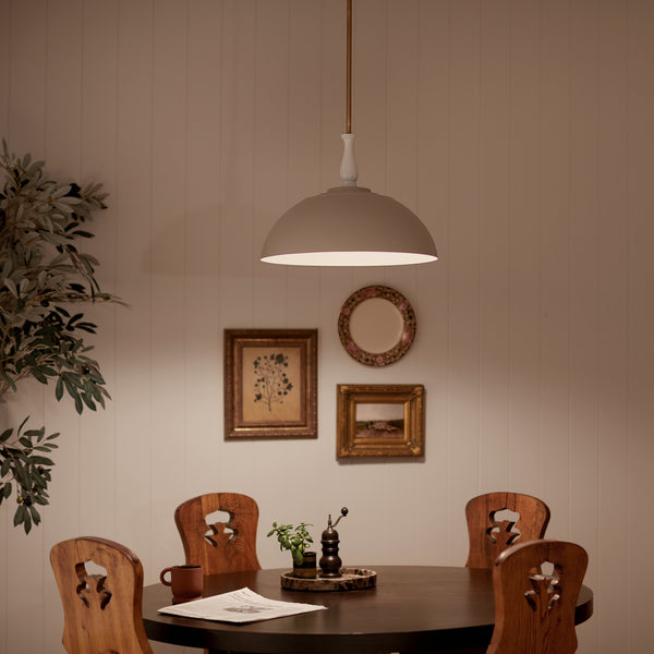 One Light Pendant from the Fira Collection in Greige Finish by Kichler