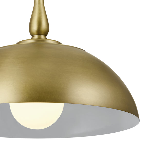 One Light Pendant from the Fira Collection in Natural Brass Finish by Kichler