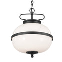 Two Light Pendant from the Opal Collection in Textured Black Finish by Kichler