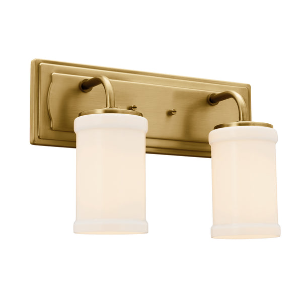 Two Light Bath from the Vetivene Collection in Natural Brass Finish by Kichler