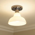 One Light Flush Mount from the Carver CH Collection in Chrome Finish by Golden