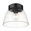 One Light Flush Mount from the Remy Collection in Matte Black Finish by Golden