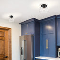 One Light Flush Mount from the Remy Collection in Matte Black Finish by Golden