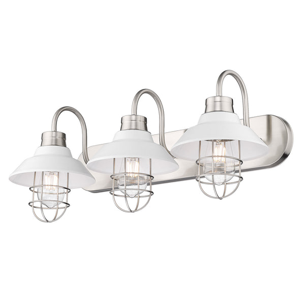 Three Light Bath Vanity from the Lana Collection in Pewter Finish by Golden