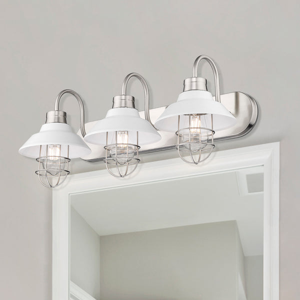 Three Light Bath Vanity from the Lana Collection in Pewter Finish by Golden