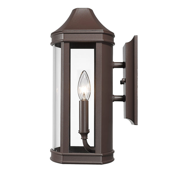 Two Light Outdoor Wall Sconce from the Cohen TBZ Collection in Textured Bronze Finish by Golden