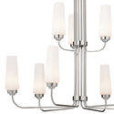 Nine Light Chandelier from the Truby Collection in Polished Nickel Finish by Kichler