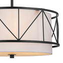 Three Light Pendant/Semi Flush from the Birkleigh Collection in Black Finish by Kichler