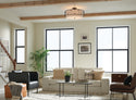 Four Light Semi Flush Mount from the Birkleigh Collection in Black Finish by Kichler