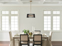 Three Light Pendant from the Linara Collection in Black Finish by Kichler