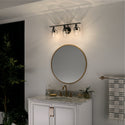 Three Light Bath from the Everett Collection in Black Finish by Kichler