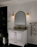 One Light Wall Sconce from the Everett Collection in Brushed Brass Finish by Kichler